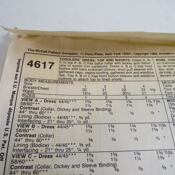 McCalls 4617 Clothing Pattern Kitty Benton (complete) Size 4 Boys & Girls - Picture 5 of 7